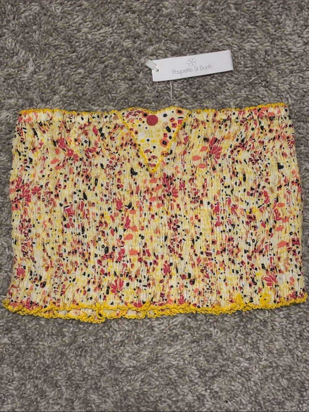 NWT Poupette St Barth Smocked Bandeau Top